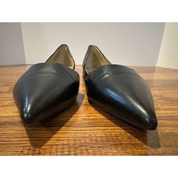 Franco Sarto Women's Neiman Leather Pointed Toe D'Orsay Flats – Black – Size 9 - Picture 4 of 10